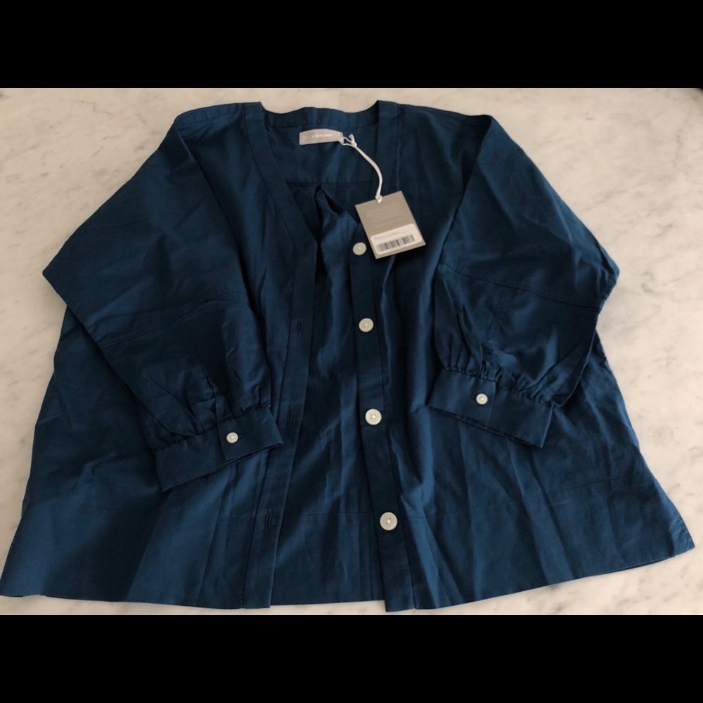 Everlane Silky Cotton Lantern Top, NWT, Size 6